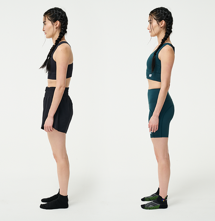 Before and after posture comparison